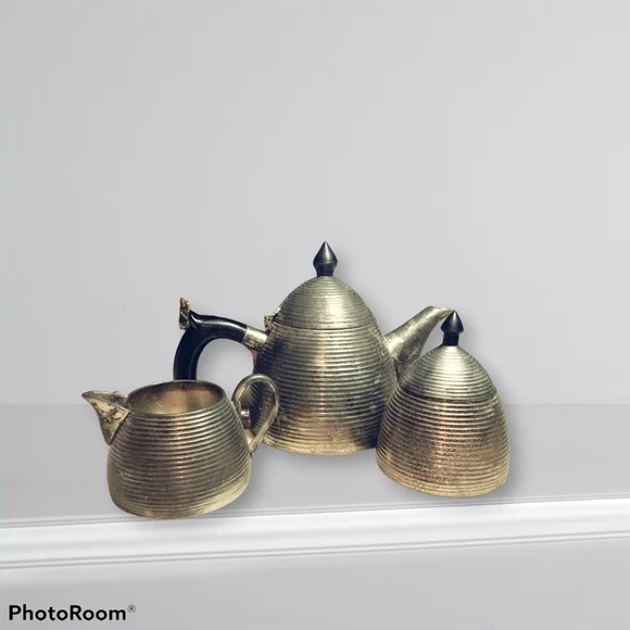 Vintage mid Century beehive silver plated tea set - Picture 1 of 14